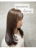 【cut+color+treatment】 レイヤーカット × ナチュラルブラウン