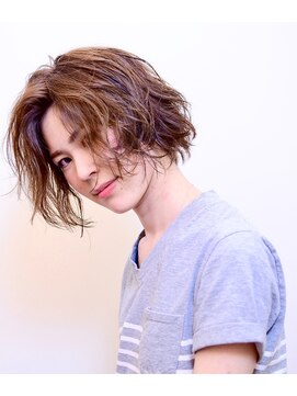 ペッツエヌエー(PETZna) 大人かわいいセミウェットウェーブ/前髪パーマ@30代40代50代