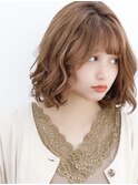 カールボブ/抜け感ボブ/ベージュ/20代/30代/40代/50代