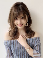 サードバイローラン(THiRD by ROULAND)&nbsp;【THiRD】ココアブラウンフリンジウェーブ スタイル