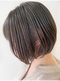 丸みの効いた大人ボブ