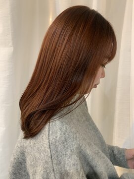 スイート ヘアデザイン(Suite HAIR DESIGN) オレンジカラー 艶カラー オルチャンヘア