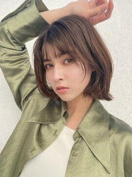 トリコ ショップアンドヘアサロン(tricot shop hair salon) ショコラベージュ/20代30代40代/小顔ボブ/レイヤーバング