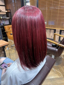 オーブ ヘアー リリー 博多2号店(AUBE HAIR lily) ベリーレッドカラー！