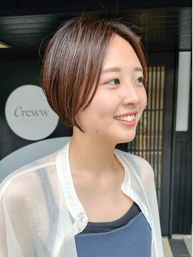 クルー(Creww KYOTO) センターパートのショートボブ