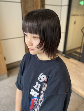 ユニコ(unico) 丸みショート/ぱつっとボブ/小顔レイヤー/髪質改善◎