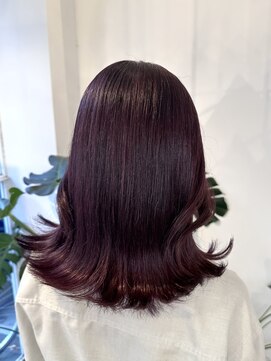 ピークスヘア(peaks hair) ブリーチあり カシスラベンダー カシスピンク 暖色カラー