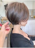 かきあげ前髪小顔つや髪顔まわり簡単スタイリングショートボブ