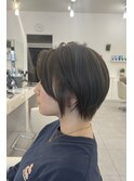 AO hair グレージュハイライト×ショートボブ