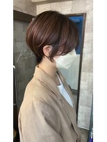 プラグ ヘアーデザイン 大名店(PLUG hair design)&nbsp;ショートボブ/ショートヘア/脱白髪染め/白髪ぼかし/髪質改善