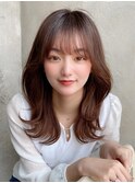 ミディアムウルフひし形シルエットひし形ボブヨシンモリ