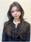韓国風/レイヤー/小顔/前髪カット/髪質改善/グレージュ/透明感