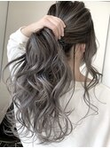 シルバーアッシュアレンジバレイヤージュ/阿部