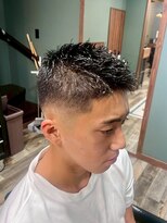 スタンドバーバー 柏(STAND BARBER)&nbsp;MEN’S HAIR/ブルーブラック/フェザーパーマ/ 柏