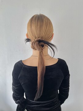 シャルムバイケンジ(Charm.by KENJE) 【ローポニーテール】結婚式/銀座/ヘアセット/アレンジ