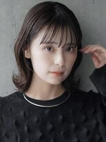 カライング(ing) 大人可愛い20代30代40代黒髪前下がりひし形小顔ボブ丸みショート