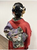 成人式着付け シニヨン
