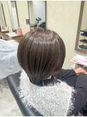 〔笠原〕白髪ぼかしハイライト×大人ショート