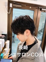 コア(CO:A)&nbsp;シャドウパーマ　メンズシースルーマッシュニュアンスパーマ韓国