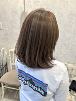 ディーヴァヘアーエズ(DIVA hair Eze) ブリーチなしカラー/内巻きボブ/ハイライトカラーグレージュ