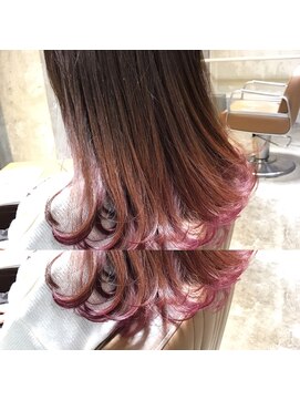 サロンドミルク 原宿(salon de MiLK) 【サロンドミルク】裾カラーピンク