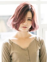 プレイスインザサン(PLACE IN THE SUN) ピンクをアクセントにボブをアップグレード|30代40代50代