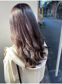 ラベンダーアッシュ_ココアブラウン,フリンジウェーブ