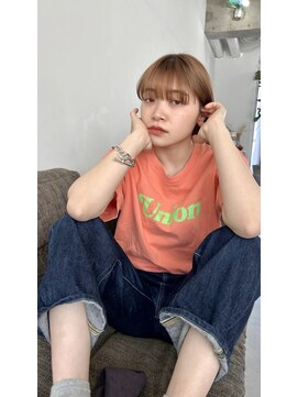 ムードタテマチ(mood tatemati) ミルクベージュ×耳掛けボブ