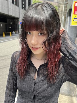 コージーベルベット(Cosy Velvet) black × red