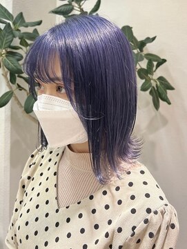 コレット 大宮(collet) ネイビーブルー&ボブ