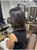 切りっぱなしボブ エアリーロング 美髪 ピンクブラウン