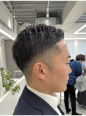 メンズツーブロックビジネスベリーショート刈り上げF