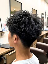 ルシード スタイル リコット(Lucido Style Ricotto)&nbsp;スパイキーショートパーマ/メンズツイストスパイラルパーマ眉毛