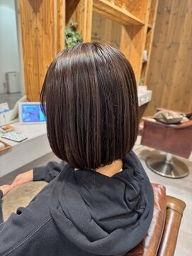 アドラーブル 駅南店(adorable) 20代30代40代ミニボブショコラアッシュ透明感小顔ブリーチなし