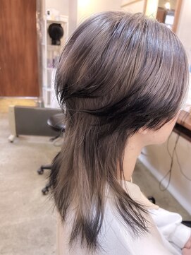 フランク 伊丹店(i's FRUNC) 韓国系ウルフ×シルバーとブラックのフォックスカラー