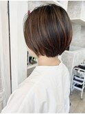 福山市Caaryナチュラルストレート簡単スタイリング丸みショート