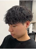 シャドウパーマメンズカットスパイラルパーマツイスパ波巻き