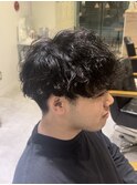 島田叶夢　波巻きシャドウパーマ