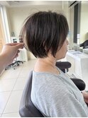 【50代・60代奈良】艶ショートボブ/髪質改善／ミセス/白髪ぼかし