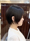 耳かけひし形ナチュラルショートボブ【池袋/ボブ/ショート】