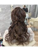 ルーズハーフアップ