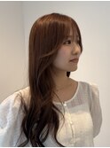 【ロング】ブリーチなしブラウンカラー