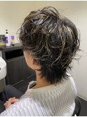 くるくるパーマ×ハイライト