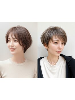 《大小路駅徒歩5分》キッズスペース有★ハイライトで白髪を自然に馴染ませる"白髪ぼかし"が大人気◇