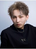 フェザーショートフェザーパーマツーブロックセンターパート