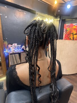 コーンロウヘアセット