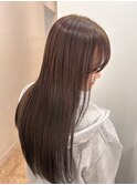 暖色系ミルクティーカラー×ダイヤモンドトリートメント
