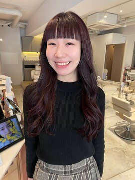 リタ(LITA) 【LITA】ダークレッド バング ロング ◇奥村