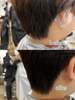 オーシャントーキョー 大阪(OCEAN TOKYO)&nbsp;ワックスなしツーブロックメンズセンターパートニュアンスパーマ