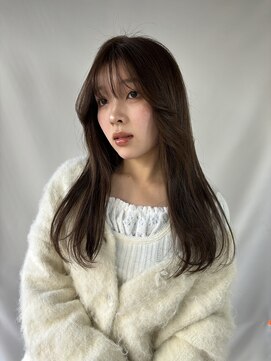 サラビューティーサイト 志免店(SARA Beauty Sight) 【透明感カラー×顔まわりカット】ベージュ／韓国風／垢抜け